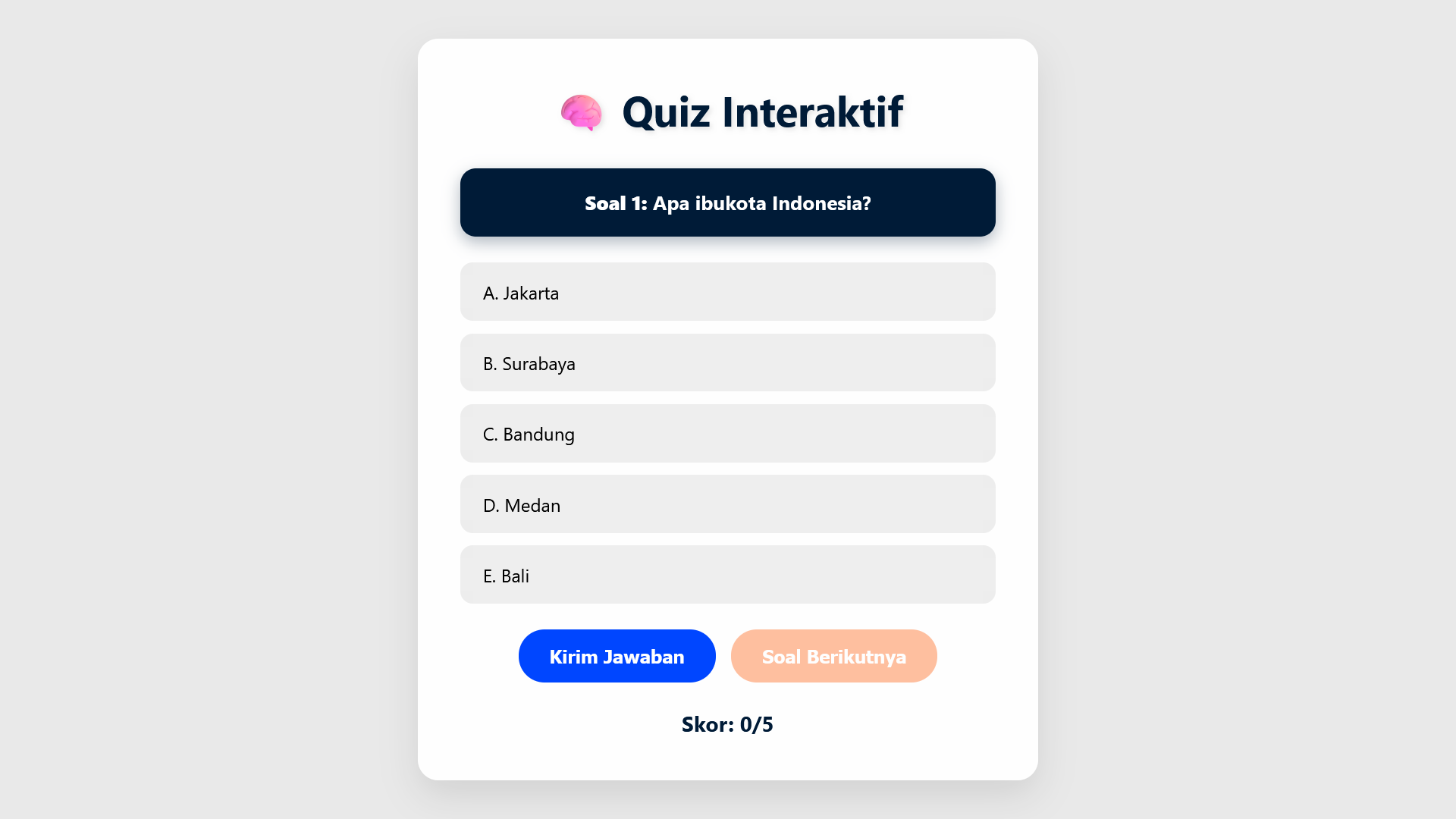 Quizz intreaktif